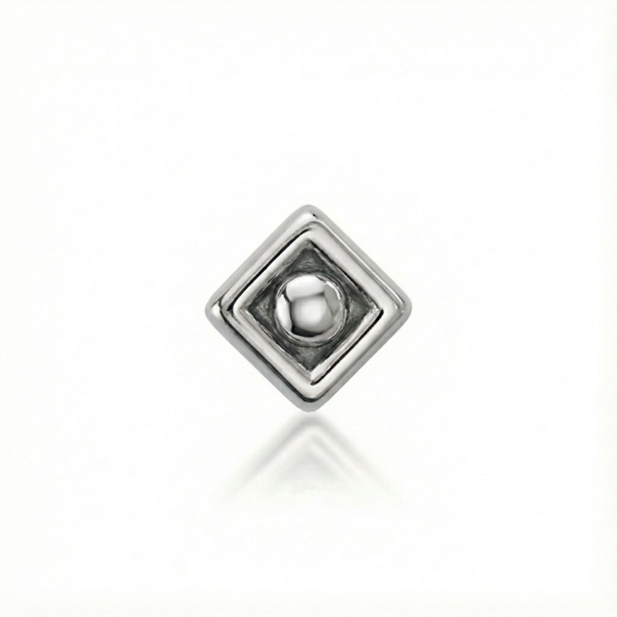 white gold square dot